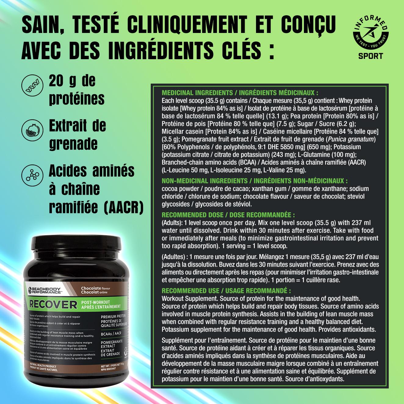 Recover ingredients cles